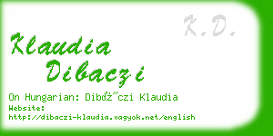 klaudia dibaczi business card